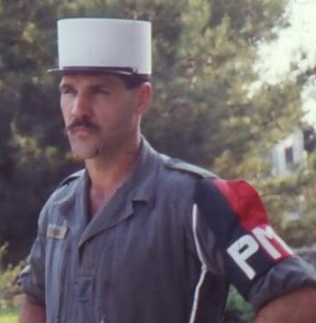 Picture of Nick Hughes in military police uniform in Aubagne France.